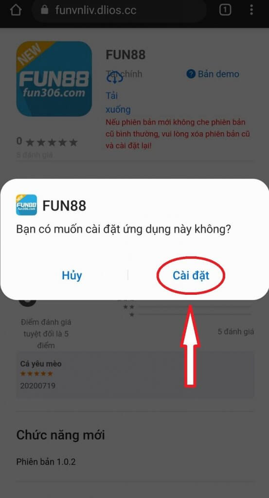 ứng dụng mobile fun88